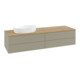 V&B Meuble sous-lavabo avec structure de façade - Éclairage Antao 160x50cm, WBP chêne hon. Oa, gris m Lac