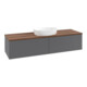 V&B Meuble sous-lavabo avec structure de façade - Éclairage Antao 160x50cm, WBP chêne sauvage, Anthracite avec laque-3