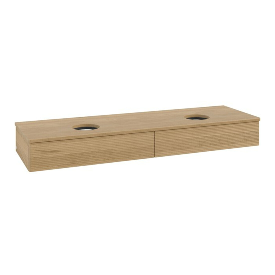 V&B Meuble sous-lavabo avec structure de façade, éclairage Antao 160x50cm, WBP couleur chêne miel, chêne miel