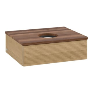 V&B Meuble sous lavabo avec structure de façade - Éclairage Antao 60x19x50cm, H I P, WBP w. wal, hon. Oa