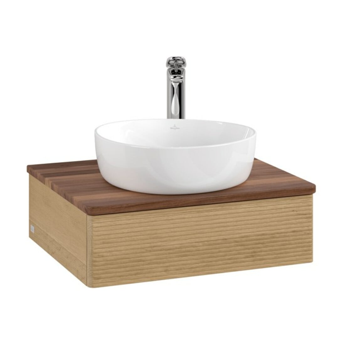 V&B Meuble sous lavabo avec structure de façade - Éclairage Antao 60x19x50cm, H I P, WBP w. wal, hon. Oa