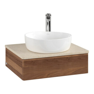 V&B Meuble sous lavabo avec structure de façade - Éclairage Antao 60x19x50cm, HL, couleur WBP botti., w. wal