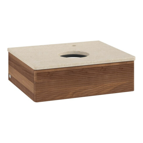 V&B Meuble sous lavabo avec structure de façade - Éclairage Antao 60x19x50cm, HL, couleur WBP botti., w. wal