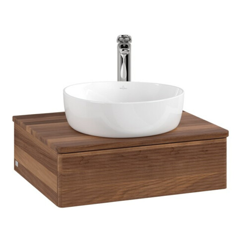 V&B Meuble sous-lavabo avec structure de façade - Éclairage Antao 60x19x50cm, HL, couleur WBP w. wal, w. wal