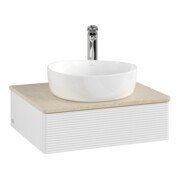V&B Meuble sous lavabo avec structure de façade - Éclairage Antao 60x19x50cm, HL, WBP botti., blanc brillant Lac-3