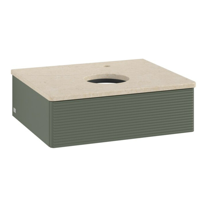 V&B Meuble sous lavabo avec structure de façade - Éclairage Antao 60x19x50cm, HL, WBP botti., le g. m Lac