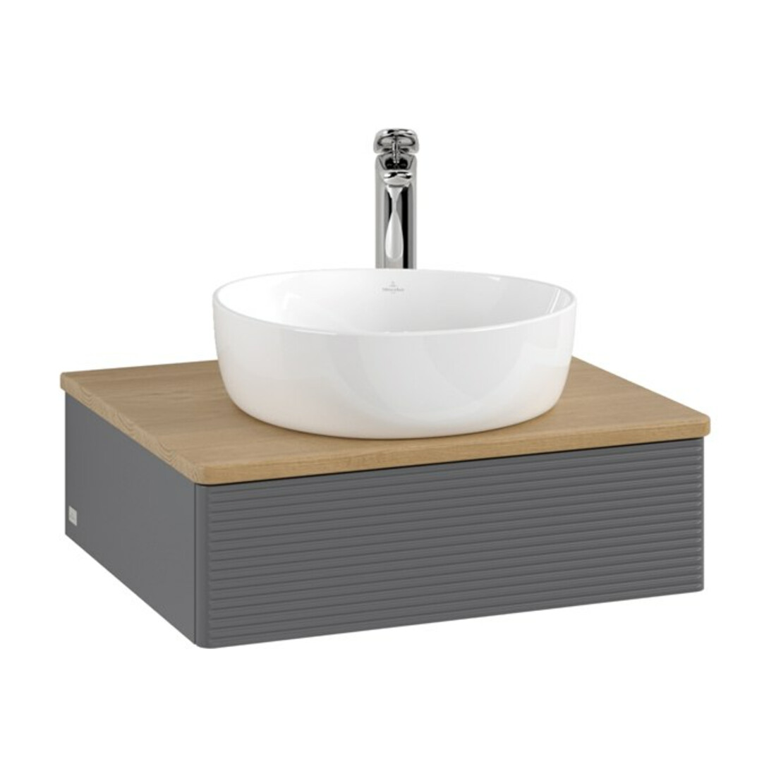 V&B Meuble sous lavabo avec structure de façade - Éclairage Antao 60x19x50cm, HL, WBP hon. Oa, A m Lac