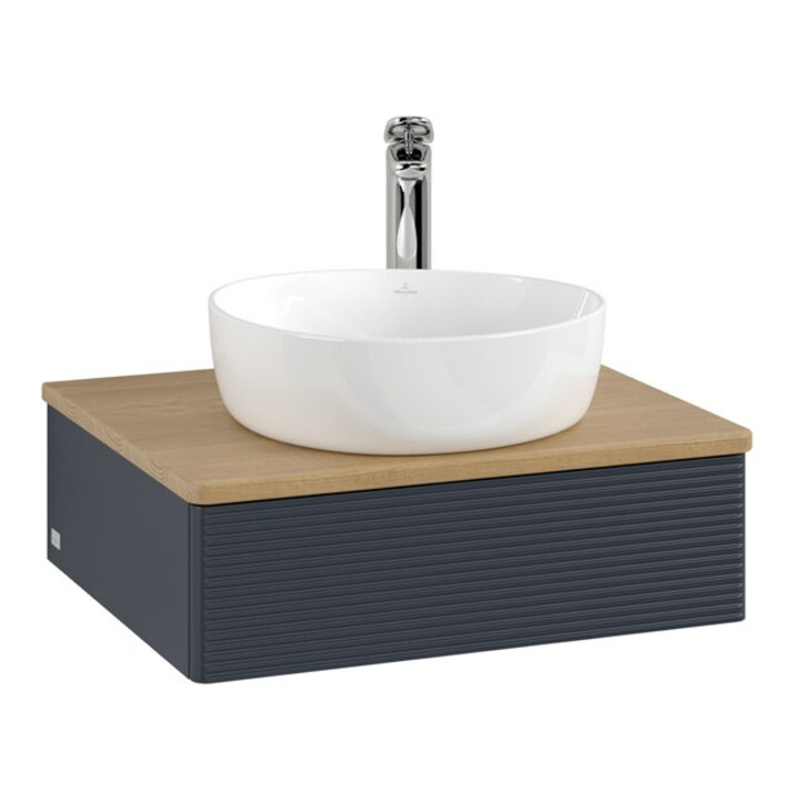 V&B Meuble sous lavabo avec structure de façade - Éclairage Antao 60x19x50cm, HL, WBP hon. Oa, md b m Lac