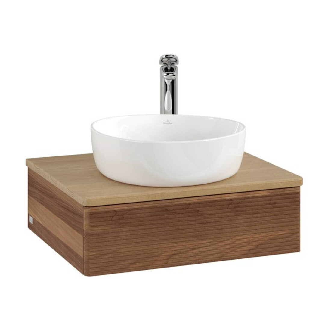V&B Meuble sous-lavabo avec structure de façade - éclairage Antao 60x19x50cm, HL, WBP hon. Oa, w. wal