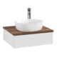V&B Meuble sous lavabo avec structure de façade - Éclairage Antao 60x19x50cm, HL, WBP w. wal, blanc brillant Lac