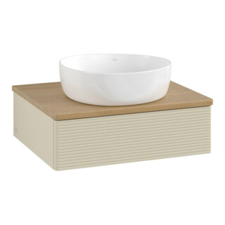 V&B Meuble sous lavabo avec structure de façade - Éclairage Antao 60x19x50cm, WBP hon. Oa, si Gr m Lac