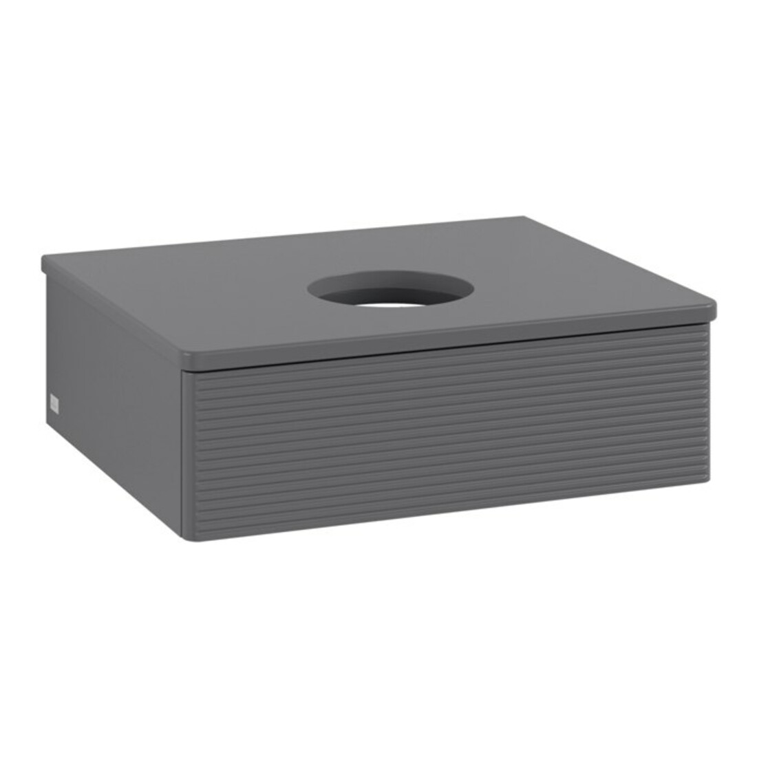 V&B Meuble sous lavabo avec structure de façade - Éclairage Antao 60x19x50cm, WBP Laqué, Anthracite m Laqué