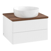 V&B Meuble sous lavabo avec structure de façade - Éclairage Antao 60x36x50cm, couleur WBP blanc bois, blanc avec laque-3