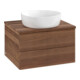 V&B Meuble sous-lavabo avec structure de façade - Éclairage Antao 60x36x50cm, couleur WBP blanc noyer, blanc walnut-1