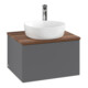 V&B Meuble sous lavabo avec structure de façade - Éclairage Antao 60x36x50cm, HL, WBP blanc chaud, anthracite mat laqué-3