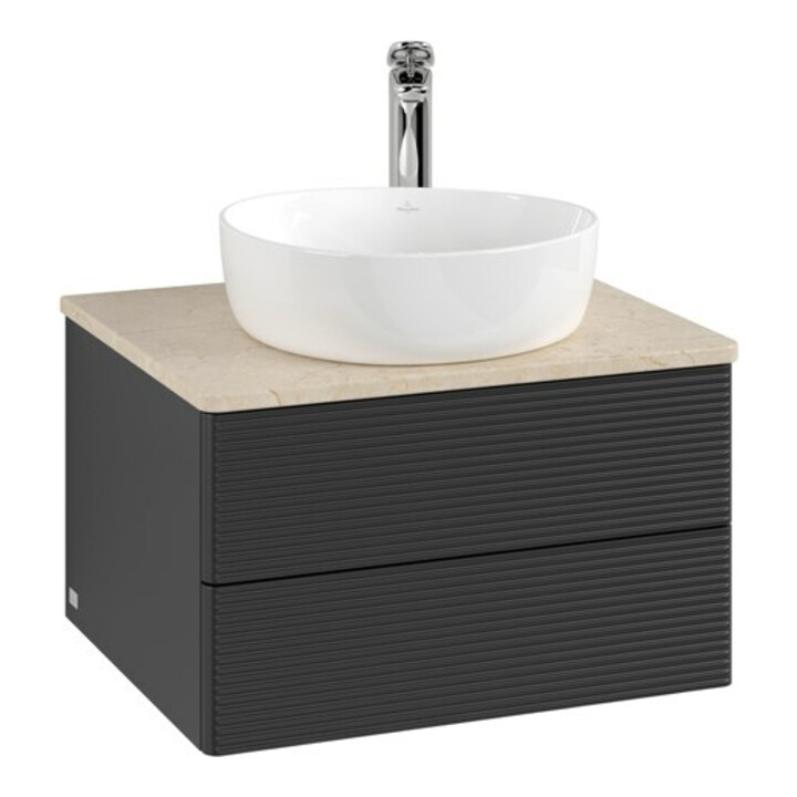 V&B Meuble sous-lavabo avec structure de façade - éclairage Antao 60x36x50cm, HL, WBP botti., bleu m Lac