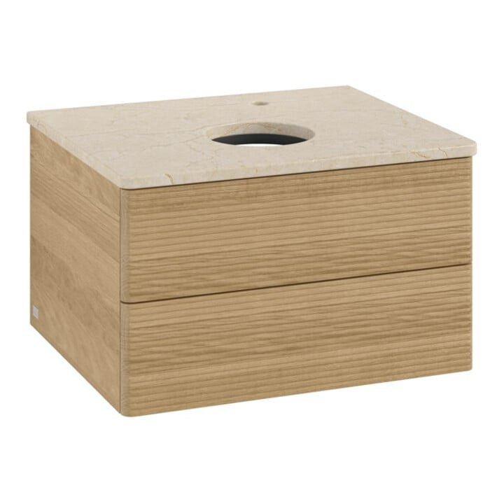 V&B Meuble sous-lavabo avec structure de façade - éclairage Antao 60x36x50cm, HL, WBP botti., hon. Oa