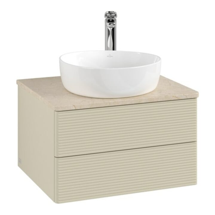 V&B Meuble sous lavabo avec structure de façade - Éclairage Antao 60x36x50cm, HL, WBP botti., si Gr m Lac