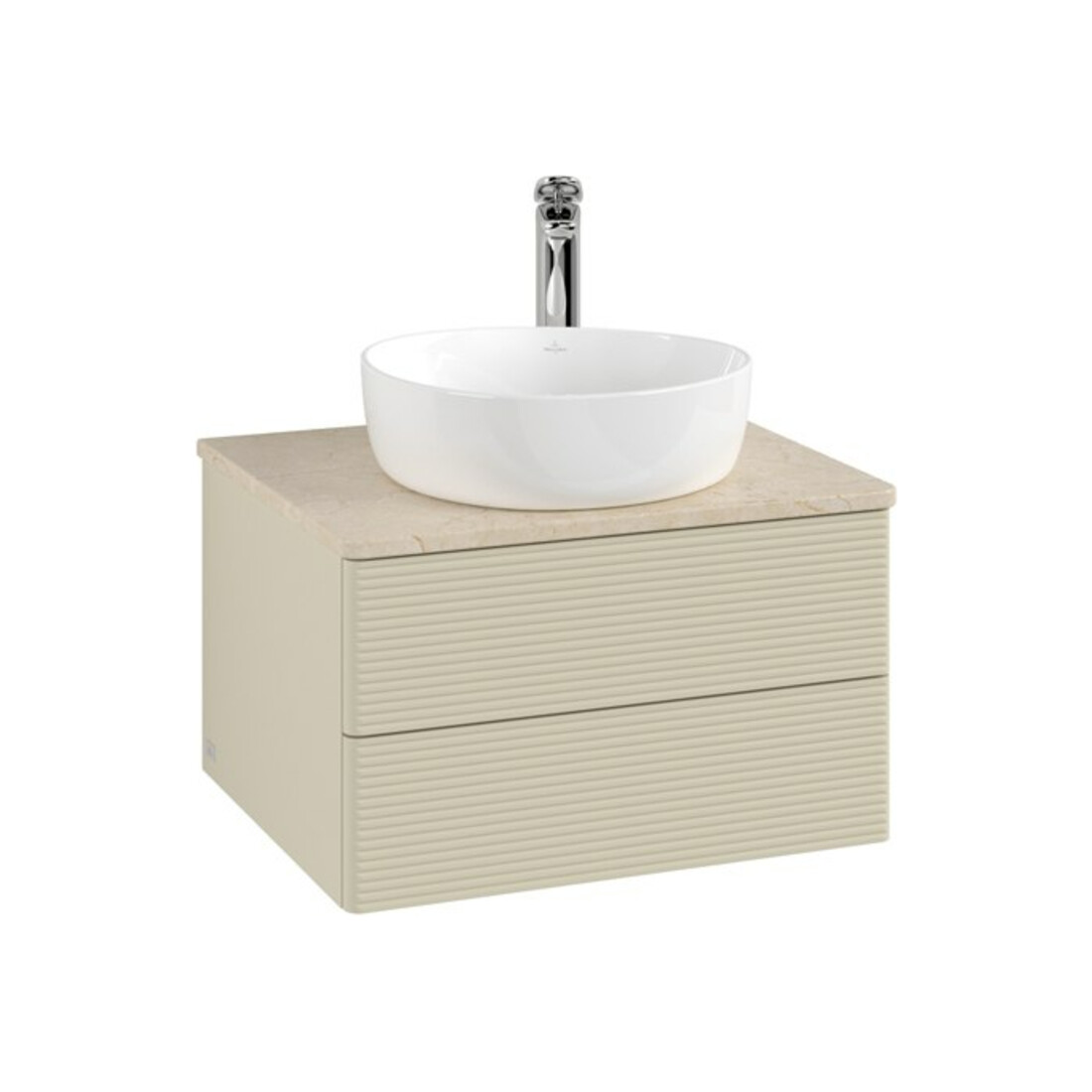 V&B Meuble sous lavabo avec structure de façade - Éclairage Antao 60x36x50cm, HL, WBP botti., si Gr m Lac