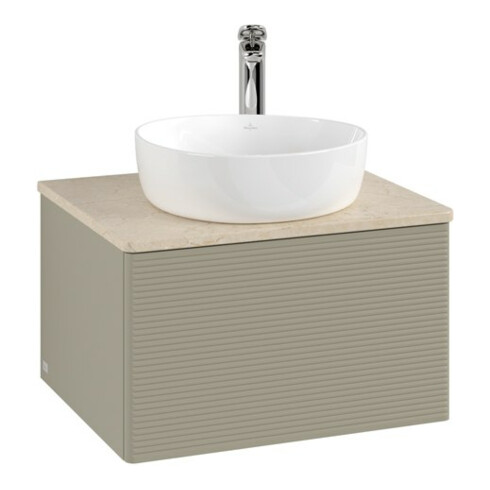 V&B Meuble sous lavabo avec structure de façade - éclairage Antao 60x36x50cm, HL, WBP botti., st. Gr m Lac