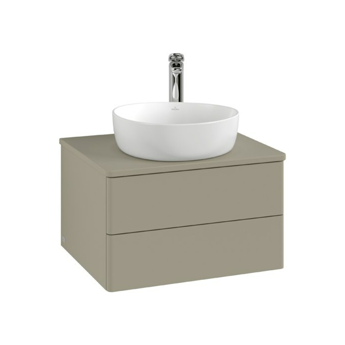 V&B Meuble sous lavabo avec structure de façade - Éclairage Antao 60x36x50cm, HL, WBP Lac, Anthrac. m Lac