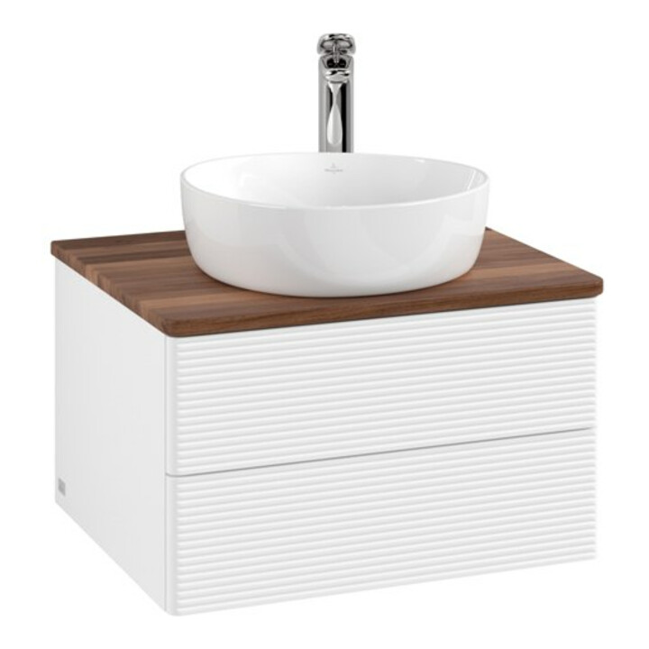 V&B Meuble sous lavabo avec structure de façade - Éclairage Antao 60x36x50cm, HL, WBP w. wal, bl. m Lac