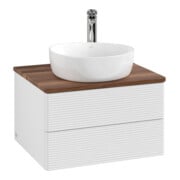 V&B Meuble sous-lavabo avec structure de façade - Éclairage Antao 60x36x50cm, HL, WBP w. wal, blanc brillant Lac-4
