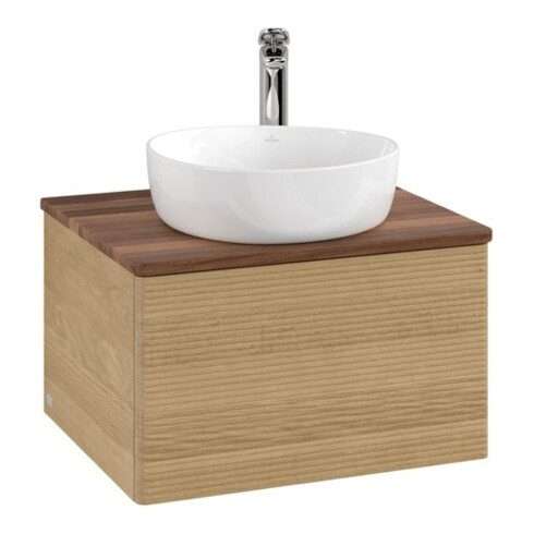 V&B Meuble sous lavabo avec structure de façade - Éclairage Antao 60x36x50cm, HL, WBP w. wal, hon. Oa