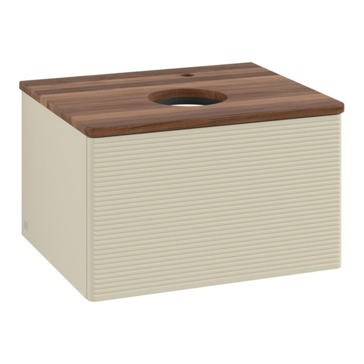 V&B Meuble sous-lavabo avec structure de façade - Éclairage Antao 60x36x50cm, HL, WBP w. wal, si Gr m Lac
