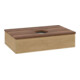 V&B Meuble sous-lavabo avec structure de façade - Éclairage Antao 80x19x50cm, couleur WBP chêne miel-1