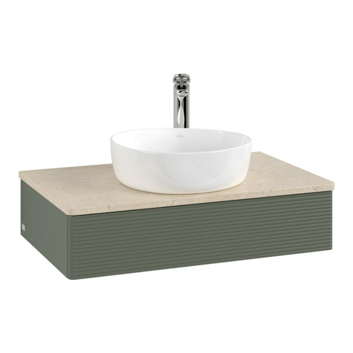 V&B Meuble sous-lavabo avec structure de façade - Éclairage Antao 80x19x50cm, HL, WBP botti., le g. m Lac