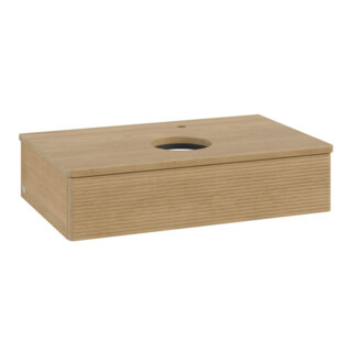V&B Meuble sous-lavabo avec structure de façade - Éclairage Antao 80x19x50cm, HL, WBP hon. Oa, hon. Oa