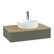 V&B Meuble sous lavabo avec structure de façade - Éclairage Antao 80x19x50cm, HL, WBP hon. Oa, le g. m Lac