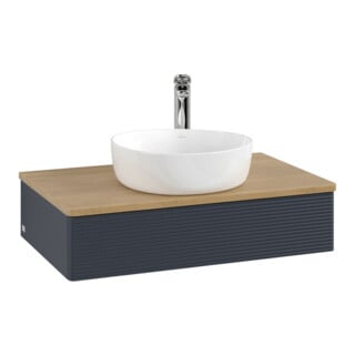 V&B Meuble sous lavabo avec structure de façade - Éclairage Antao 80x19x50cm, HL, WBP hon. Oa, md b m Lac