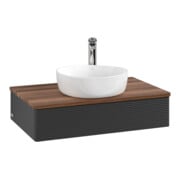 V&B Meuble sous-lavabo avec structure de façade - Éclairage Antao 80x19x50cm, HL, WBP w. wal, bla m Lac-3