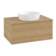 V&B Meuble sous-lavabo avec structure de façade - Éclairage Antao 80x36x50cm, couleur WBP chêne miel Oa