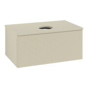 V&B Meuble sous lavabo avec structure de façade - Éclairage Antao 80x36x50cm, couleur WBP Lac, si Gr m Lac