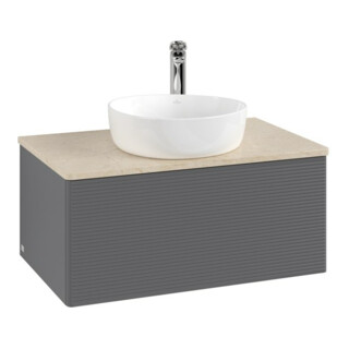 V&B Meuble sous lavabo avec structure de façade - Éclairage Antao 80x36x50cm, HL, WBP botti., A m Lac