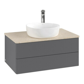 V&B Meuble sous lavabo avec structure de façade - Éclairage Antao 80x36x50cm, HL, WBP botti., A m Lac