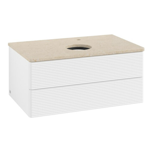 V&B Meuble sous lavabo avec structure de façade - éclairage Antao 80x36x50cm, HL, WBP botti., bl. m Lac