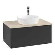 V&B Meuble sous lavabo avec structure de façade - Éclairage Antao 80x36x50cm, HL, WBP botti., bleu m Lac-3