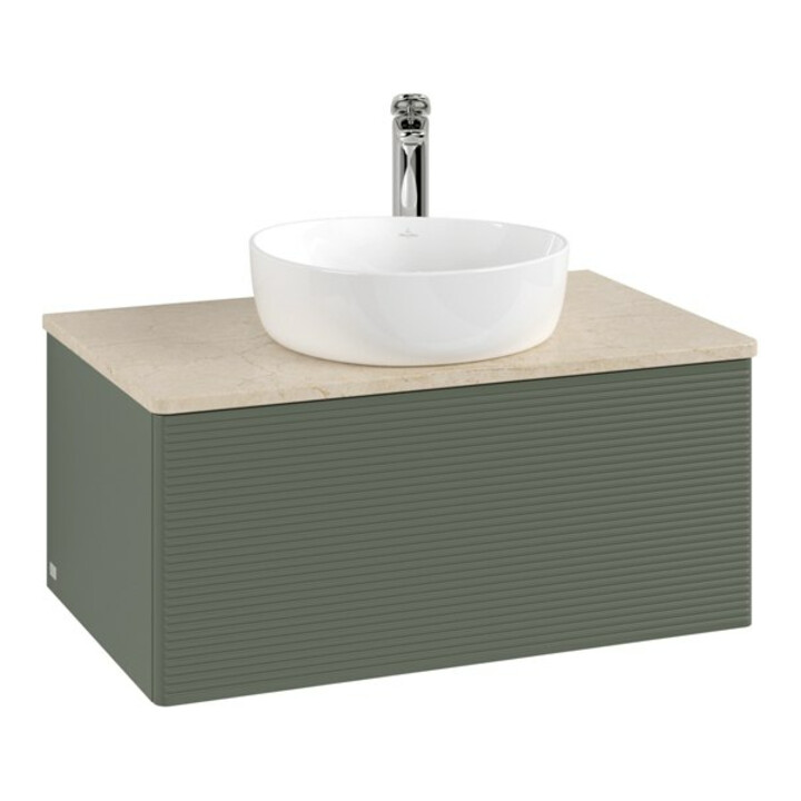 V&B Meuble sous lavabo avec structure de façade - Éclairage Antao 80x36x50cm, HL, WBP botti., le g. m Lac
