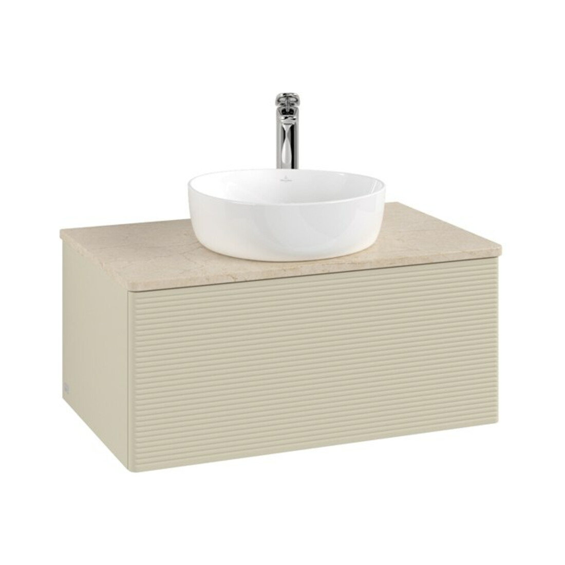 V&B Meuble sous lavabo avec structure de façade - Éclairage Antao 80x36x50cm, HL, WBP botti., si Gr m Lac