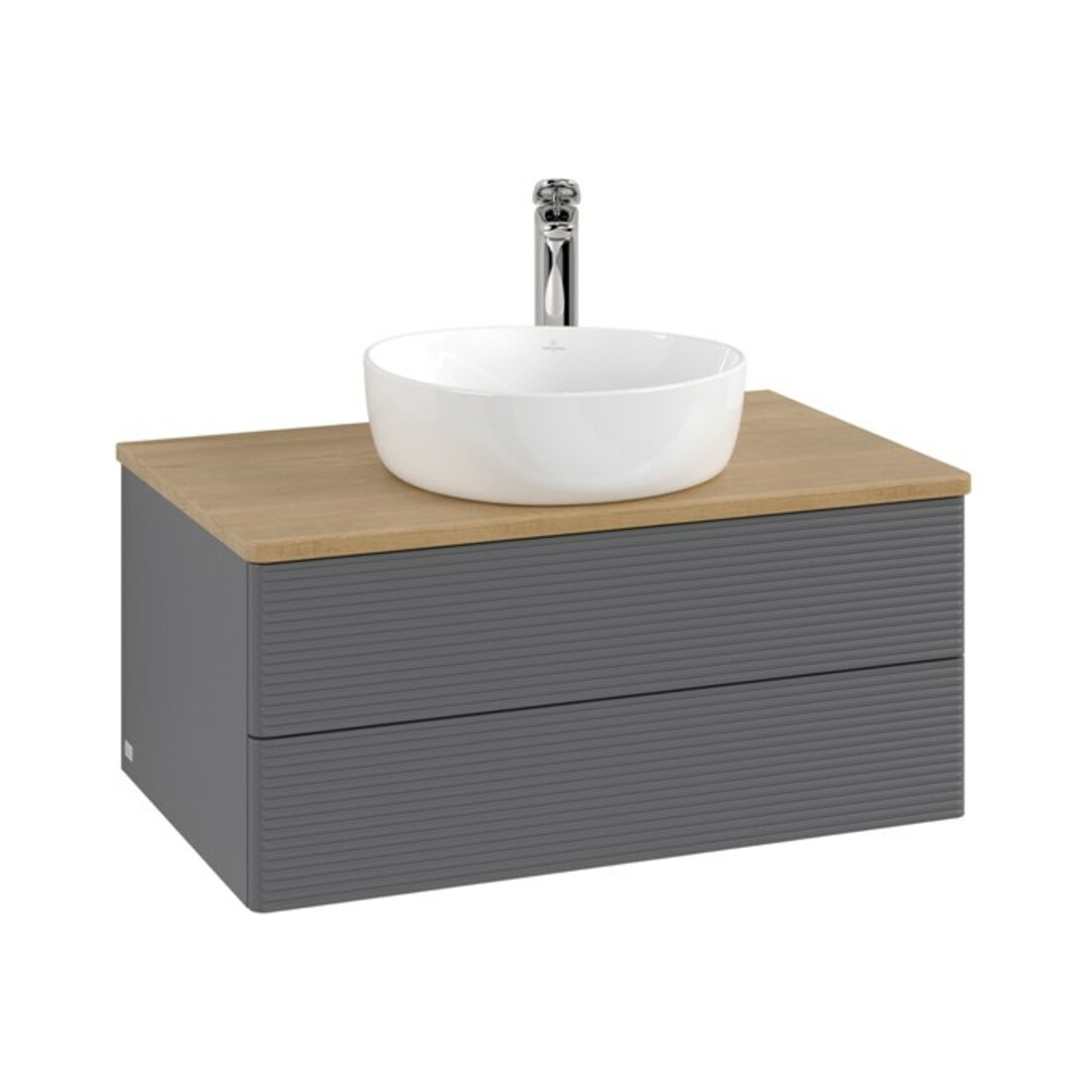 V&B Meuble sous lavabo avec structure de façade - éclairage Antao 80x36x50cm, HL, WBP hon. Oa, A m Lac