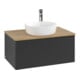 V&B Meuble sous lavabo avec structure de façade - Éclairage Antao 80x36x50cm, HL, WBP hon. Oa, bleu m Lac-1