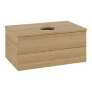 V&B Meuble sous lavabo avec structure de façade - éclairage Antao 80x36x50cm, HL, WBP hon. Oa, hon. Oa-3