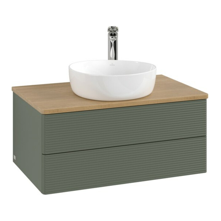 V&B Meuble sous-lavabo avec structure de façade - Éclairage Antao 80x36x50cm, HL, WBP hon. Oa, le g. m Lac