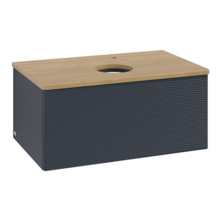 V&B Meuble sous lavabo avec structure de façade - Éclairage Antao 80x36x50cm, HL, WBP hon. Oa, md b m Lac