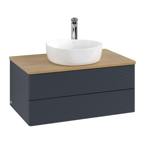 V&B Meuble sous-lavabo avec structure de façade - Éclairage Antao 80x36x50cm, HL, WBP hon. Oa, md b m Lac