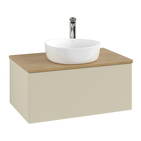 V&B Meuble sous lavabo avec structure de façade - Éclairage Antao 80x36x50cm, HL, WBP hon. Oa, si Gr m Lac